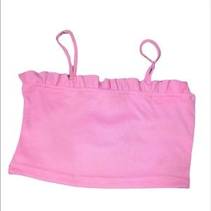 Cute pink cropped shirt brand new